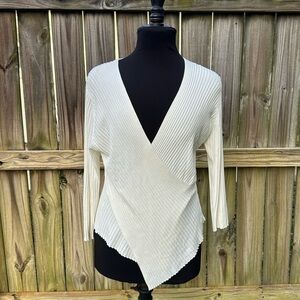 Baranda surplice ribbed knit top, size XL